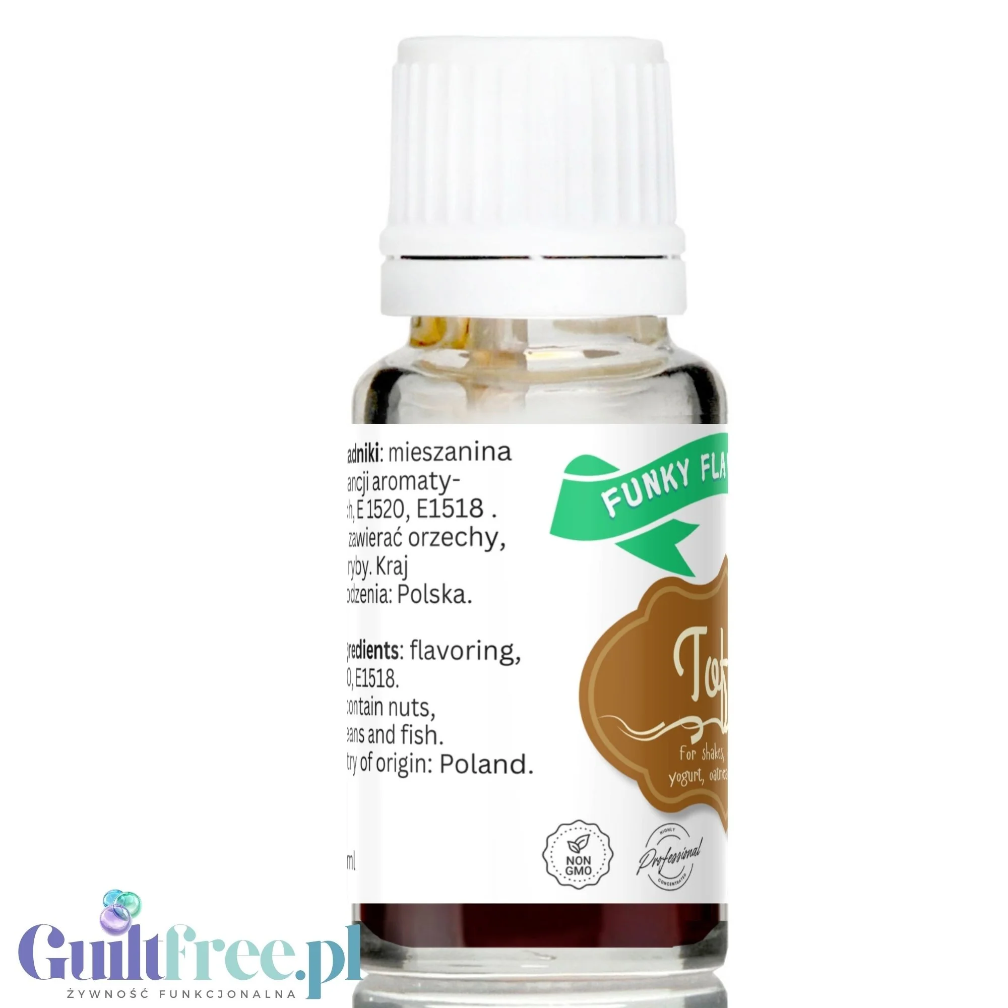 Funky Flavors Basic Toffee 10ml - bezcukrowy aromat toffi, bez kalorii i słodzików - Image 3
