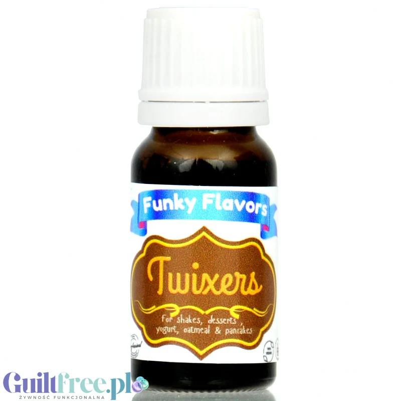 Funky Flavors Basic Twixers 10ml - aromat spożywczy bez cukru i słodzików, Karmel, Herbatnik & Czekolada - Image 2