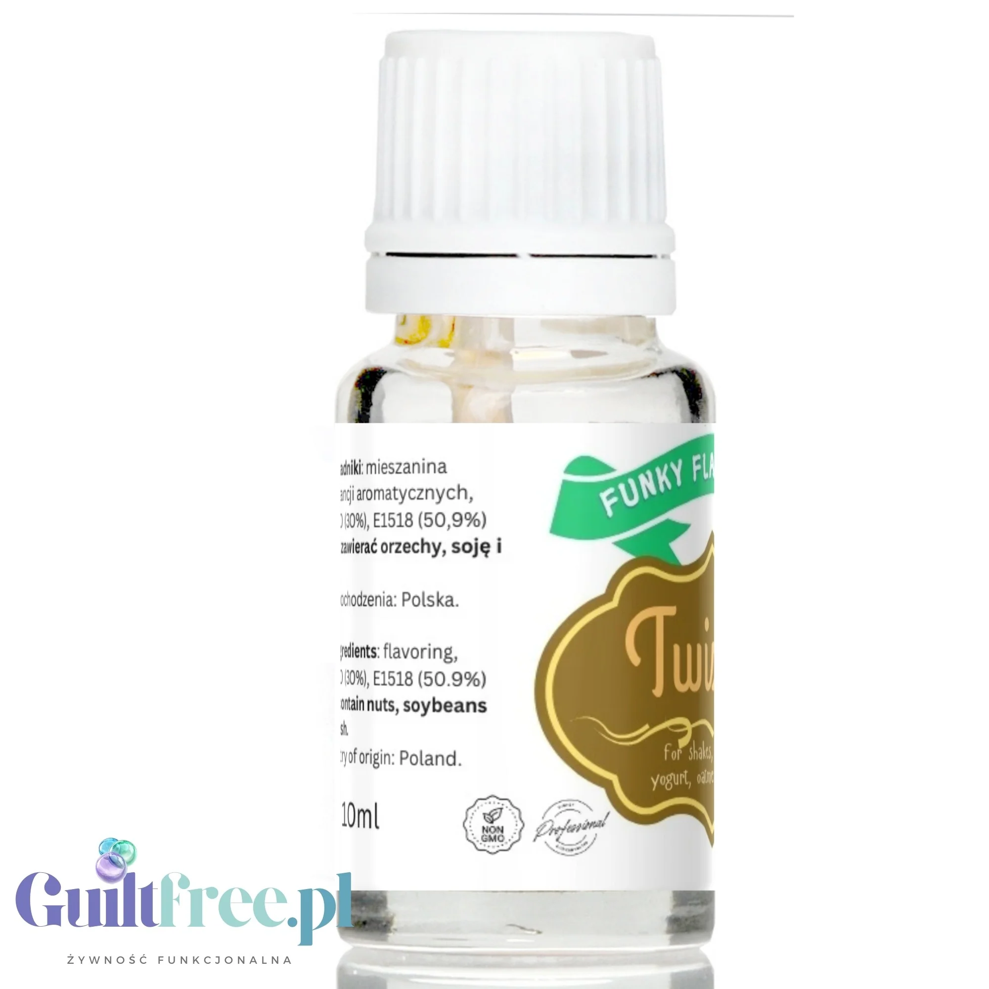 Funky Flavors Basic Twixers 10ml - aromat spożywczy bez cukru i słodzików, Karmel, Herbatnik & Czekolada - Image 3