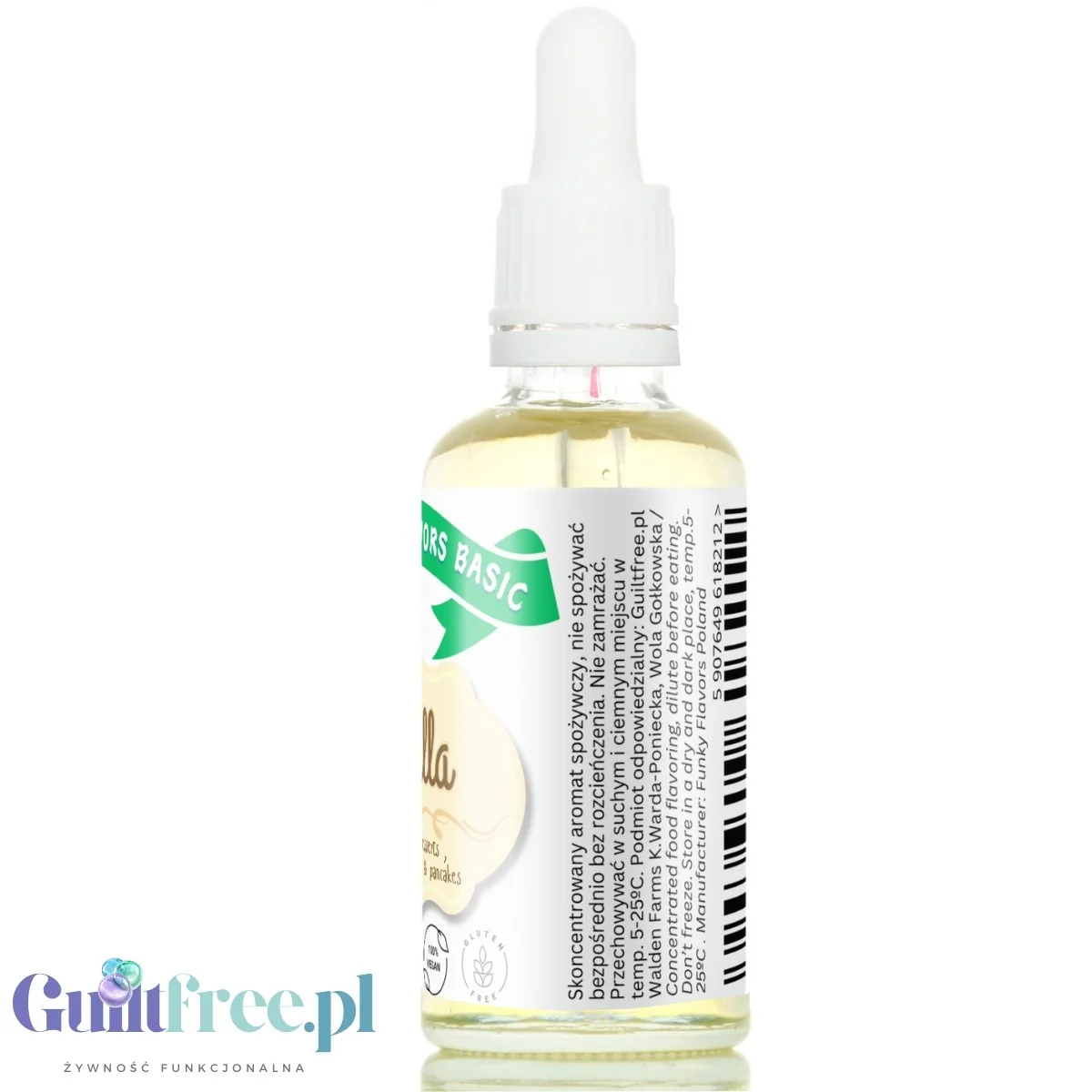 Funky Flavors Basic Vanilla 30ml - waniliowe kropelki aromatyczne do napojów bez cukru, kalorii i słodzików - Image 5