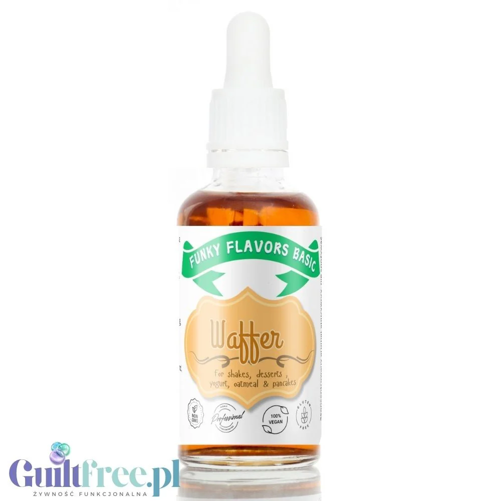 Funky Flavors Basic Waffer 30ml - kropelki smakowe o aromacie wafelków - bez cukru i bez słodzików