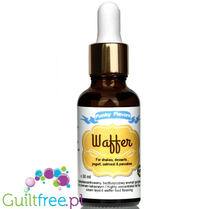 Funky Flavors Basic Waffer 30ml - kropelki smakowe o aromacie wafelków - bez cukru i bez słodzików - Image 2