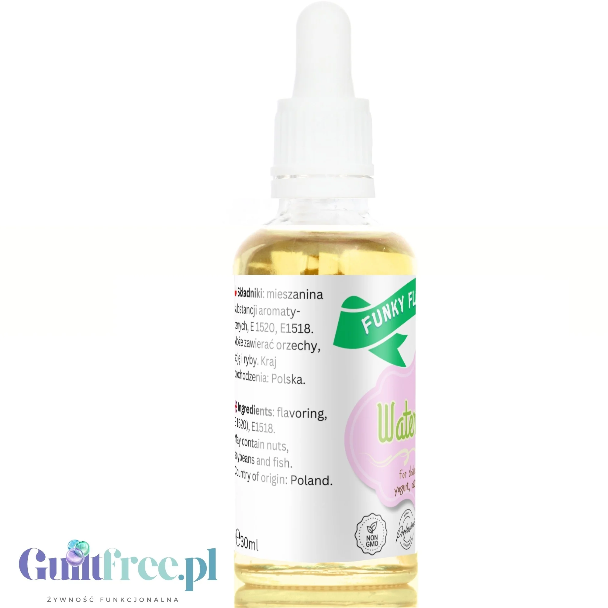 Funky Flavors Basic Watermelon 30ml - arbuzowe kropelki aromatyczne bez cukru i słodzików - Image 3
