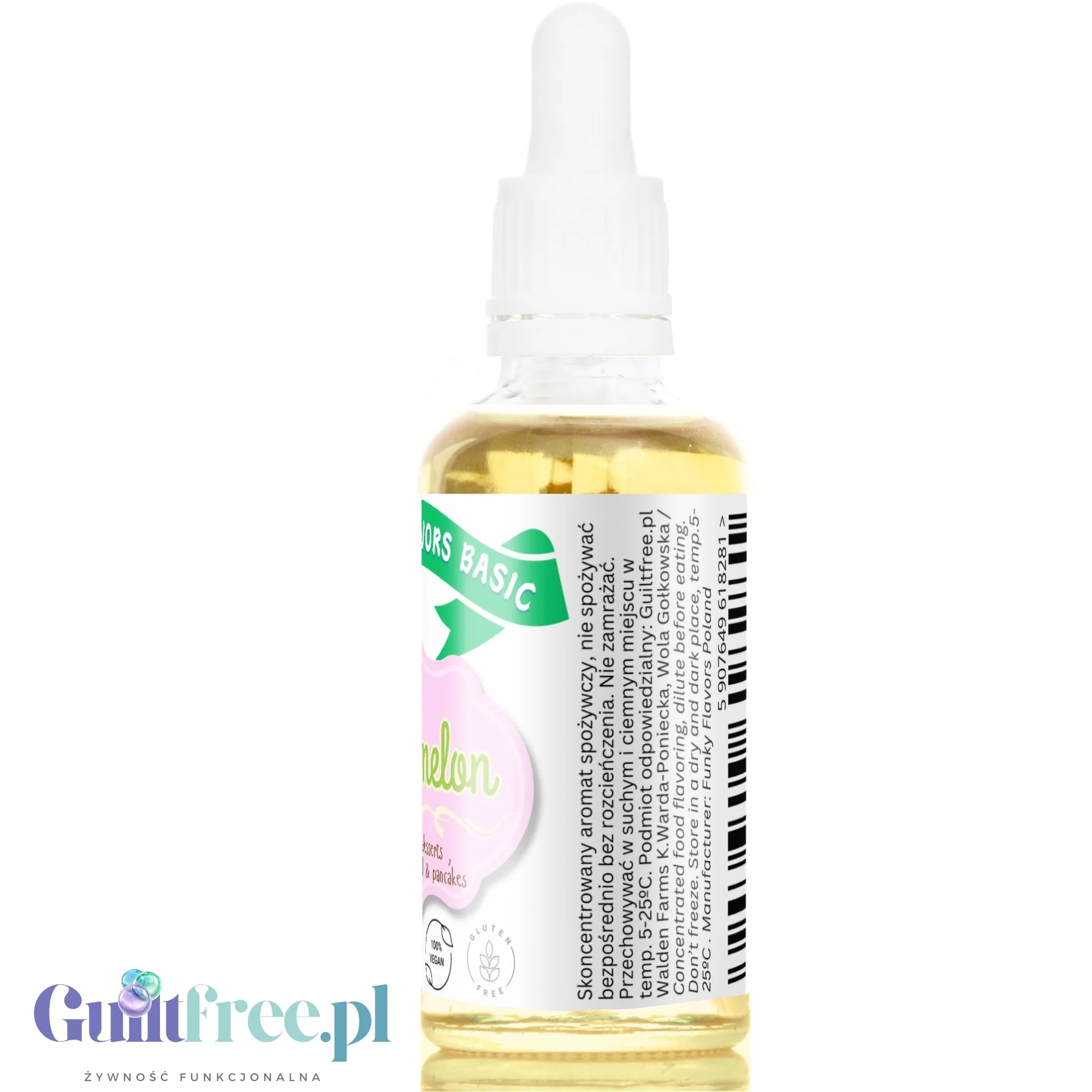 Funky Flavors Basic Watermelon 30ml - arbuzowe kropelki aromatyczne bez cukru i słodzików - Image 4