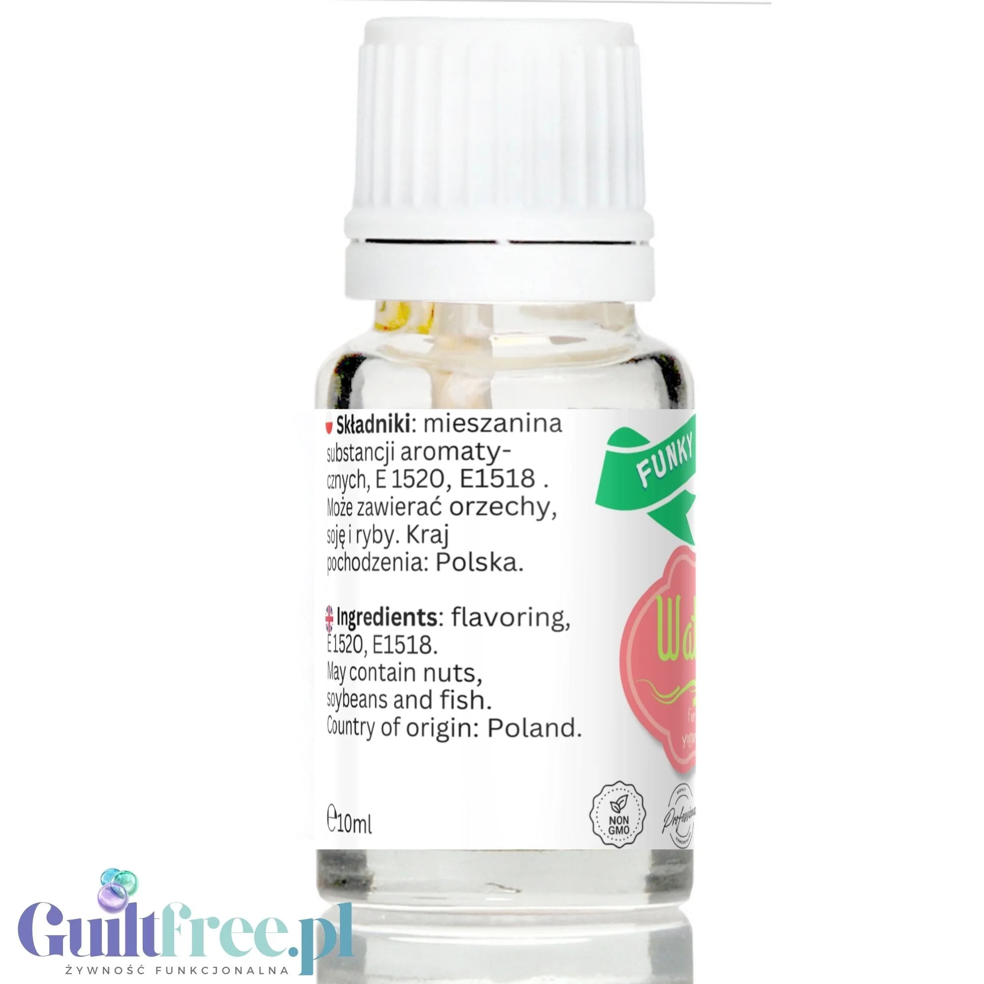 Funky Flavors Basic Watermelon 10ml - Arbuz - kropelki aromatyzujące bez cukru, tłuszczu i słodzików - Image 4