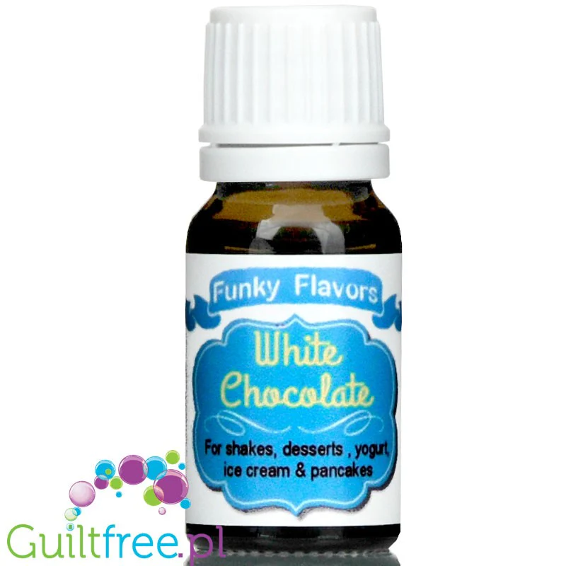 Funky Flavors Basic White Chocolate 10ml - Biała Czekolada - kropelki aromatyzujące do kawy bez cukru i słodzików - Image 2
