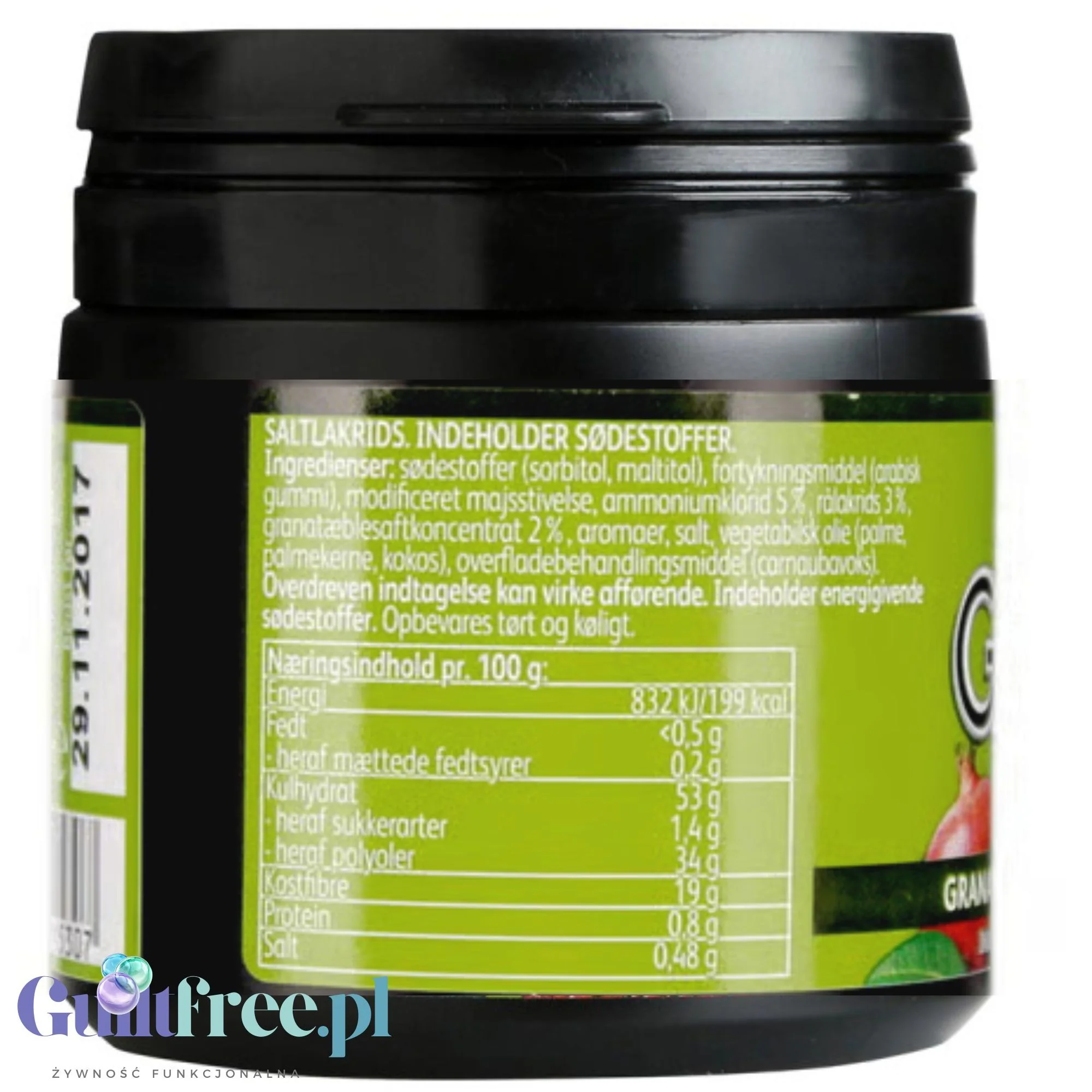 Ga-Jol Granataeble Lakrids 100g - bardzo mocna lukrecja bez cukru o smaku granatu - Image 2