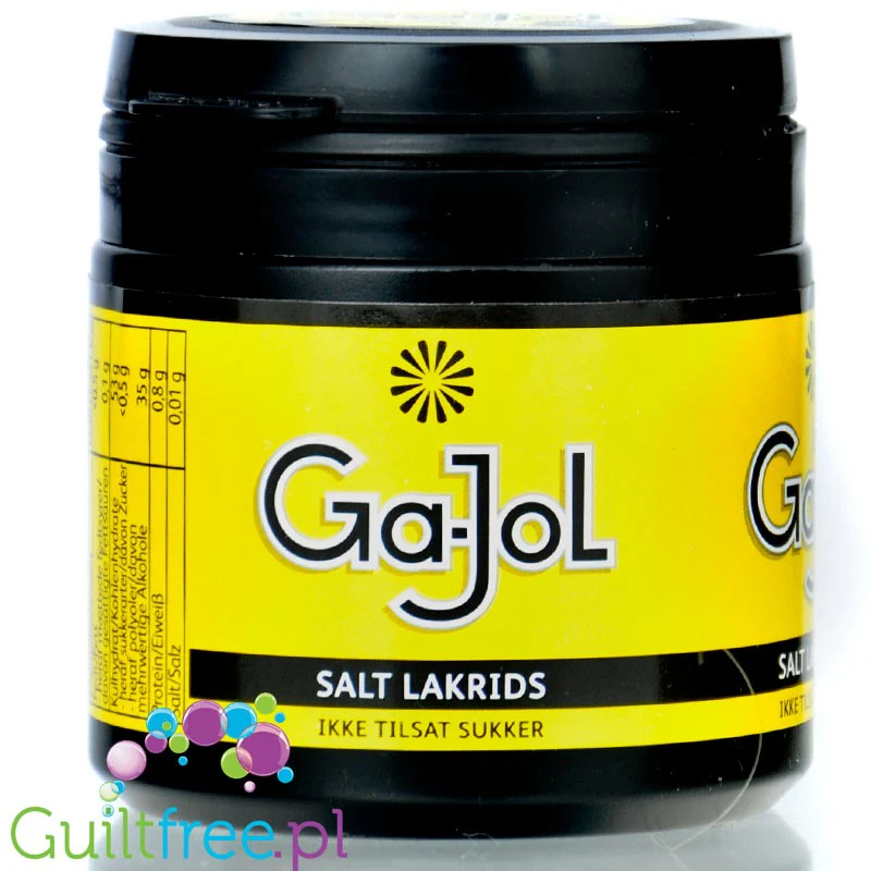 Ga-Jol Salt Lakrids 100g - bardzo mocna słona lukrecja bez cukru