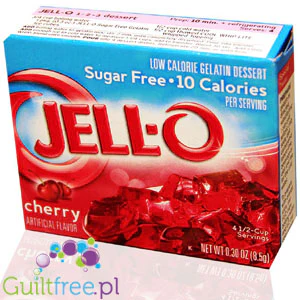 JellO Cherry  - galaretka 10kcal zero cukru, instant, smak czereśniowy