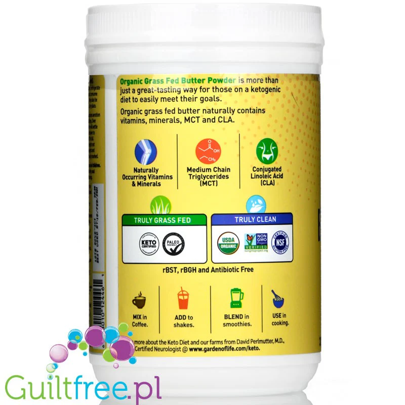 Garden of Life Keto Butter Powder - organiczne masło w proszku grass fed - Image 3