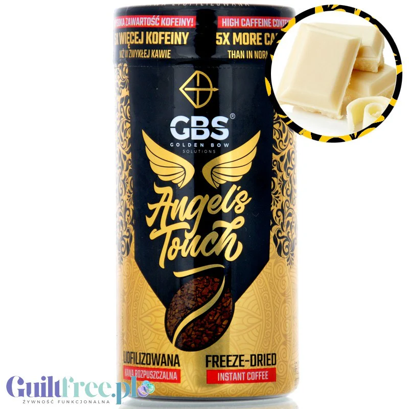 GBS Angel's Touch Biała Czekolada 90g - kawa liofilizowana rozpuszczalna o podwyższonej zawartości kofeiny