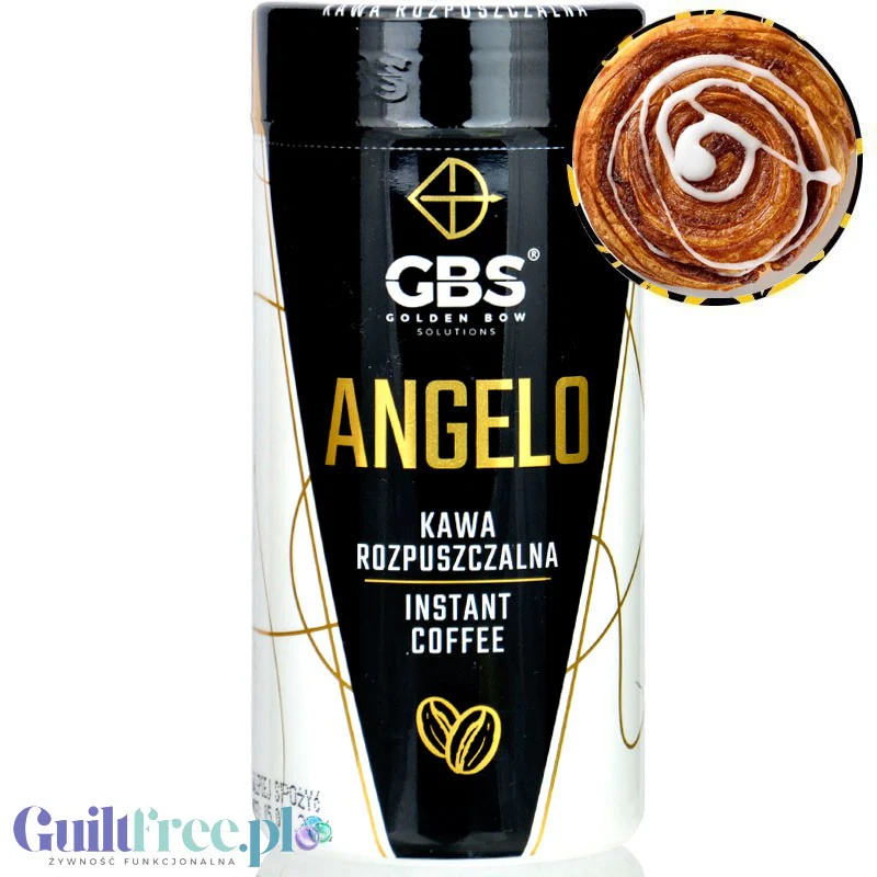 GBS Angelo Bułeczka Cynamonowa - smakowa kawa rozpuszczalna 60mg kofeiny bez cukru i słodzików