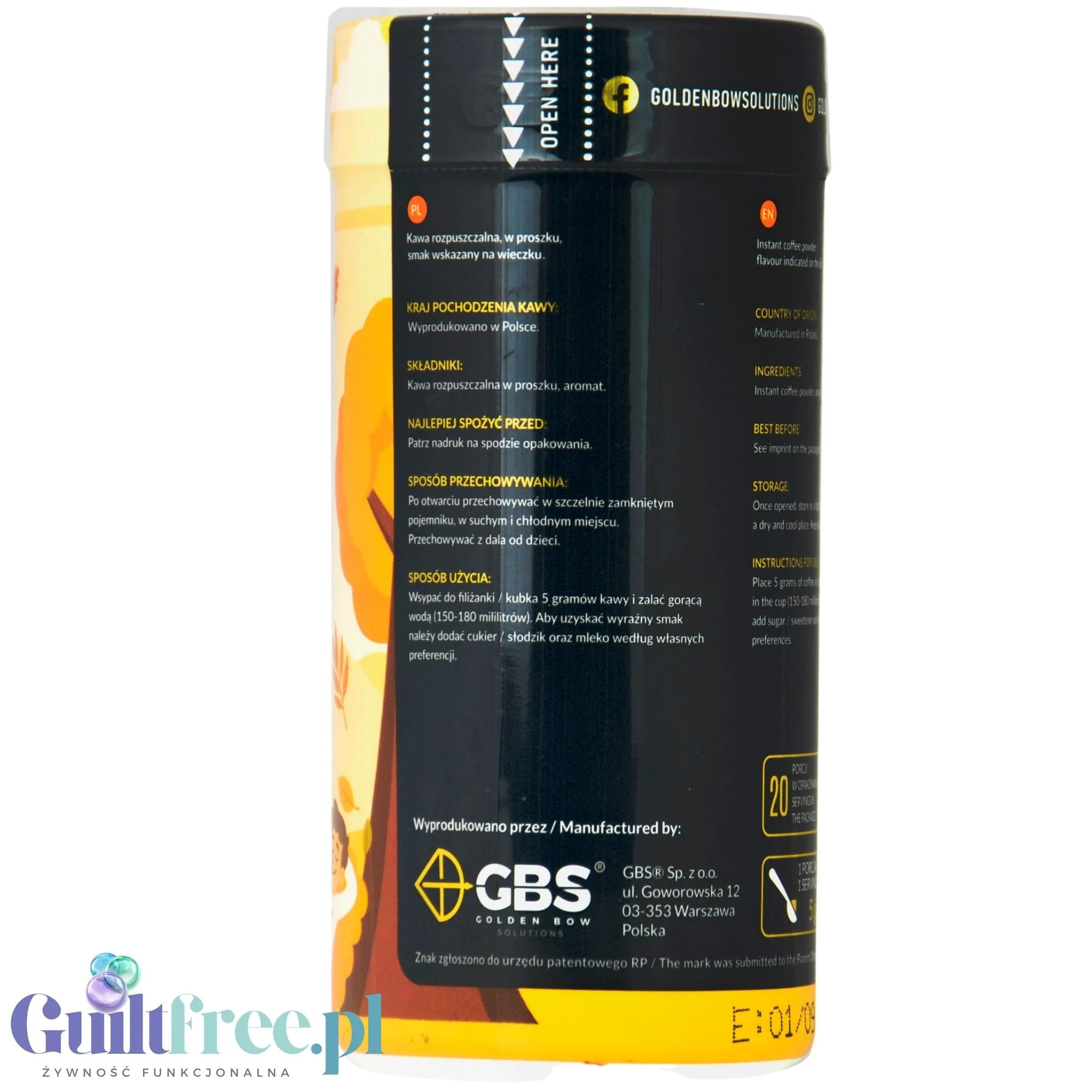 GBS Angelo, Cynamonka z Kremem Wiśniowym 100g - smakowa kawa rozpuszczalna, sezonowa edycja limitowana Jesieniara Edition - Image 2