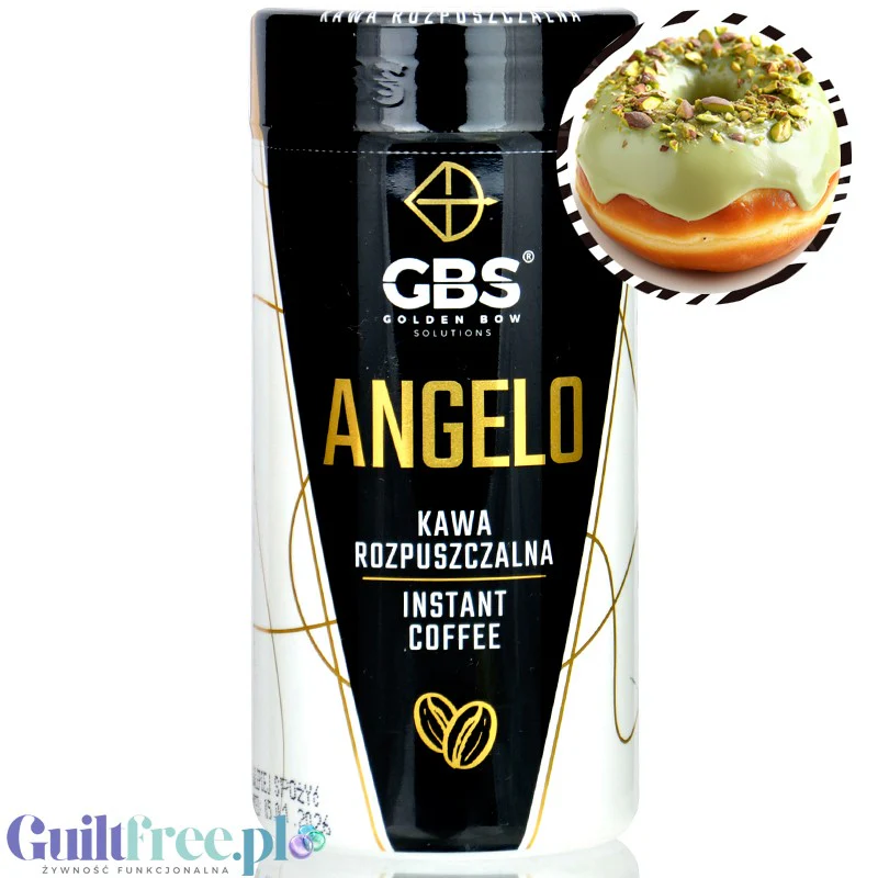 GBS Angelo Pączek z Kremem Pistacjowym - smakowa kawa rozpuszczalna 60mg kofeiny bez cukru i słodzików