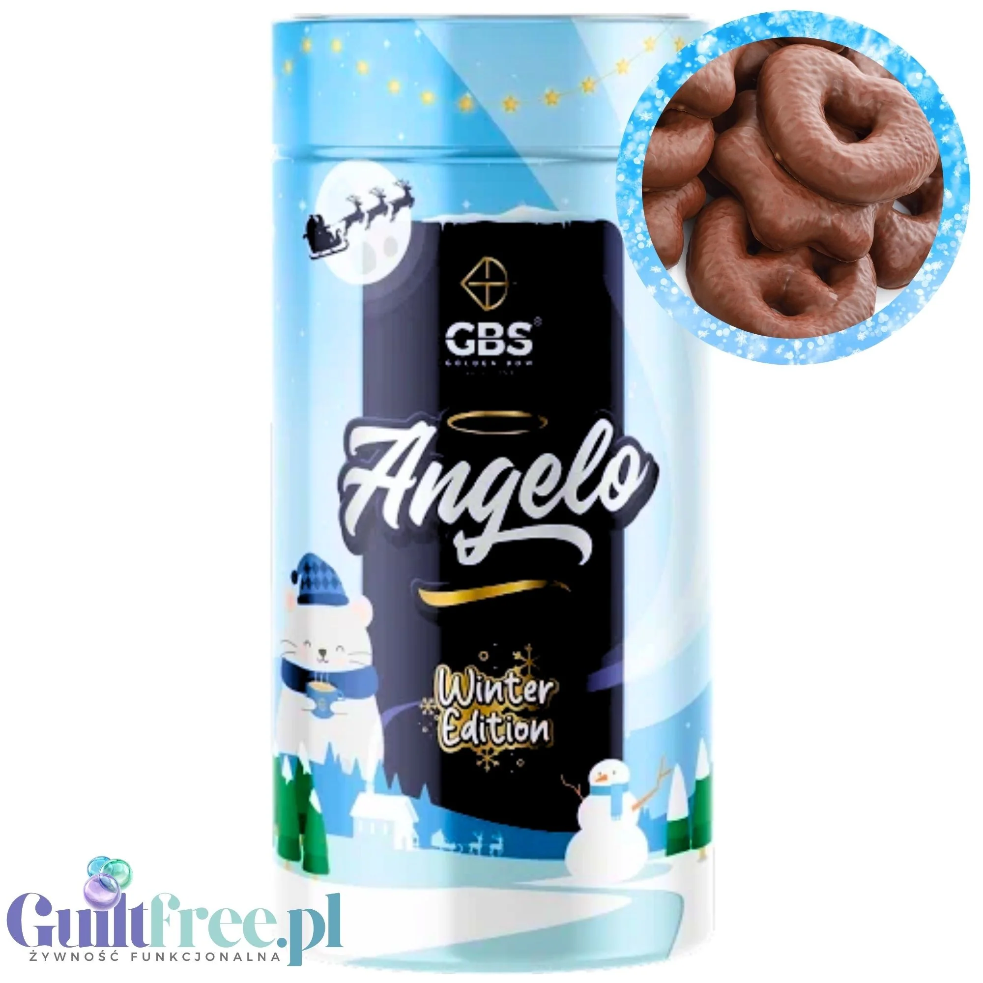 GBS Angelo, Pierniczki W Czekoladzie 100g - smakowa kawa rozpuszczalna, sezonowa edycja limitowana Zimowa