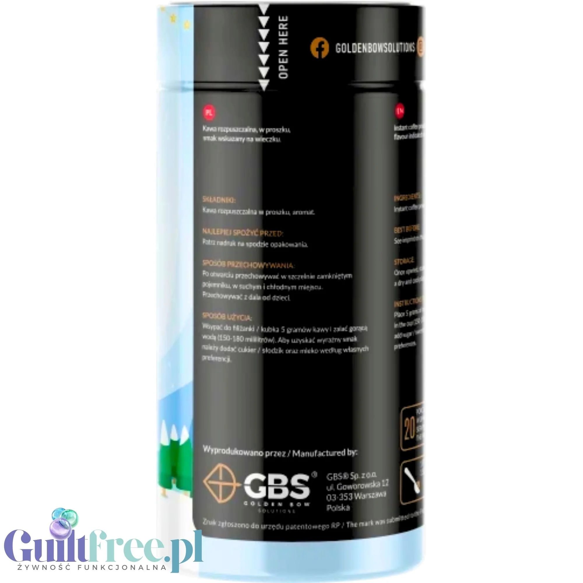 GBS Angelo, Pierniczki W Czekoladzie 100g - smakowa kawa rozpuszczalna, sezonowa edycja limitowana Zimowa - Image 2