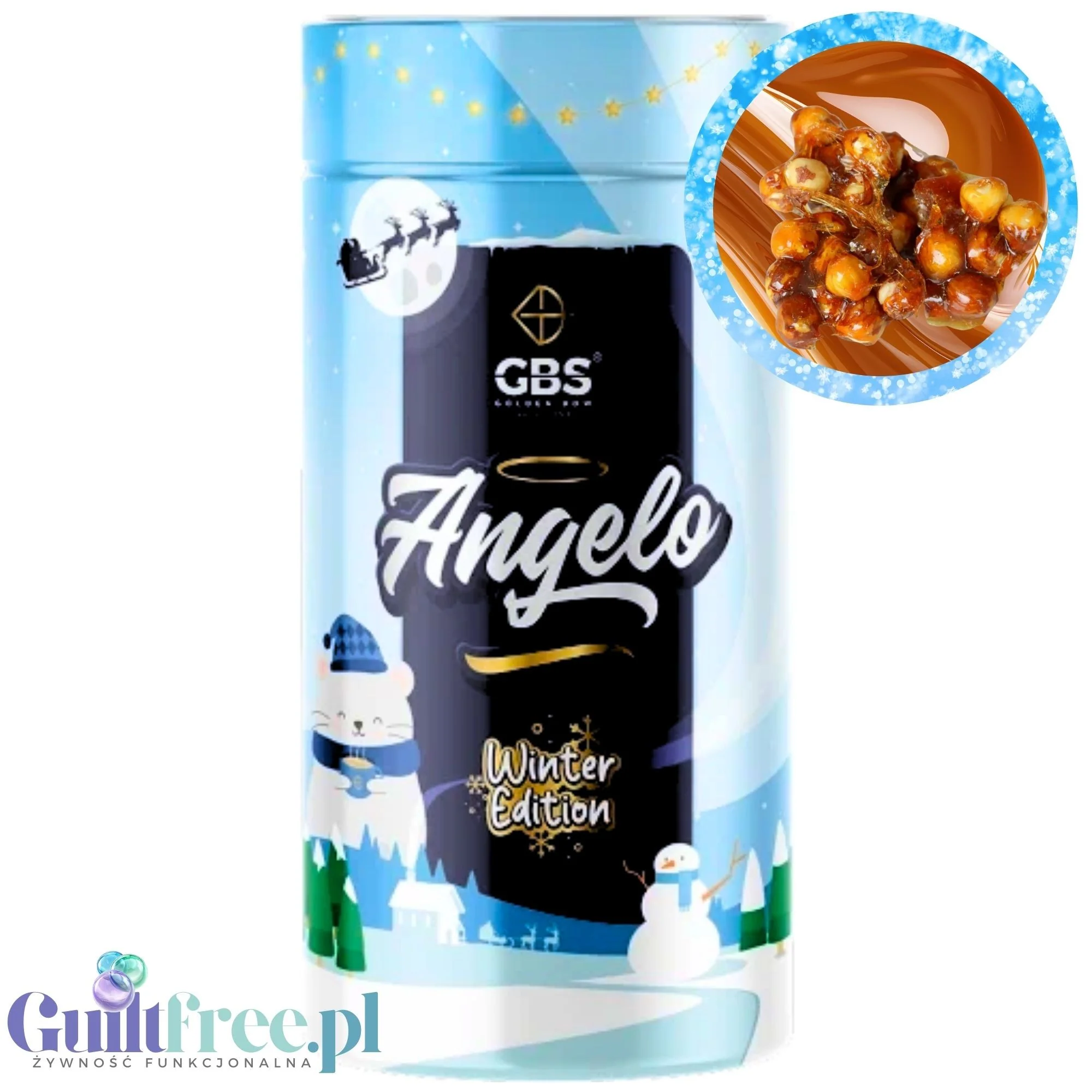 GBS Angelo, Toffeenut 100g - smakowa kawa rozpuszczalna, sezonowa edycja limitowana Zimowa