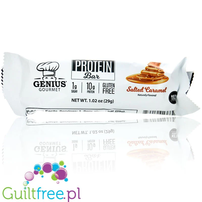 Genius Gourmet Keto Salted Caramel - ketogeniczny baton z MCT 170kcal - Image 4