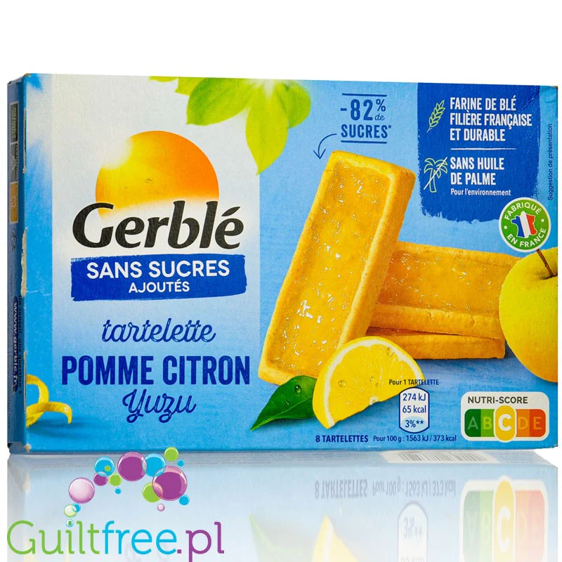Gerblé Tartelette  Pomme Citron Yuzu - kruche tartaletki z nadzieniem jabłkowo-cytrynowym bez dodatku cukru