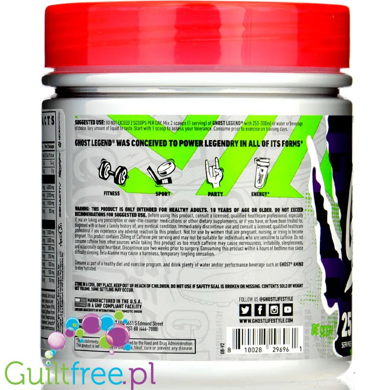 Ghost® Legend V2 Int 25 Serving Welch's Grape 413g - Image 3
