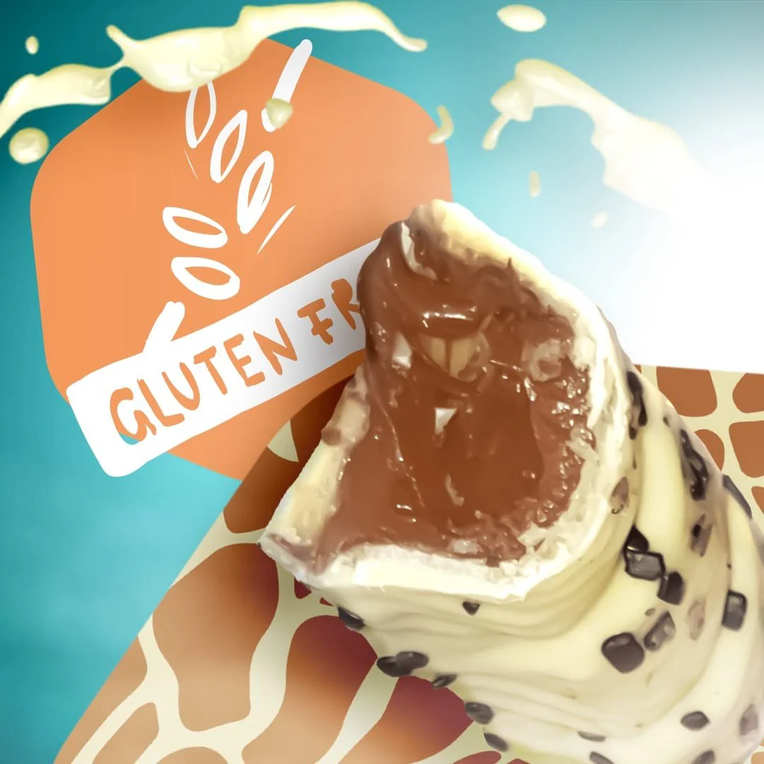 Go Fitness Ono Bar Kiddy Proteino - bezglutenowy wafelek a la Bueno w czekoladzie z mlecznym kremem, 10g białka - Image 4
