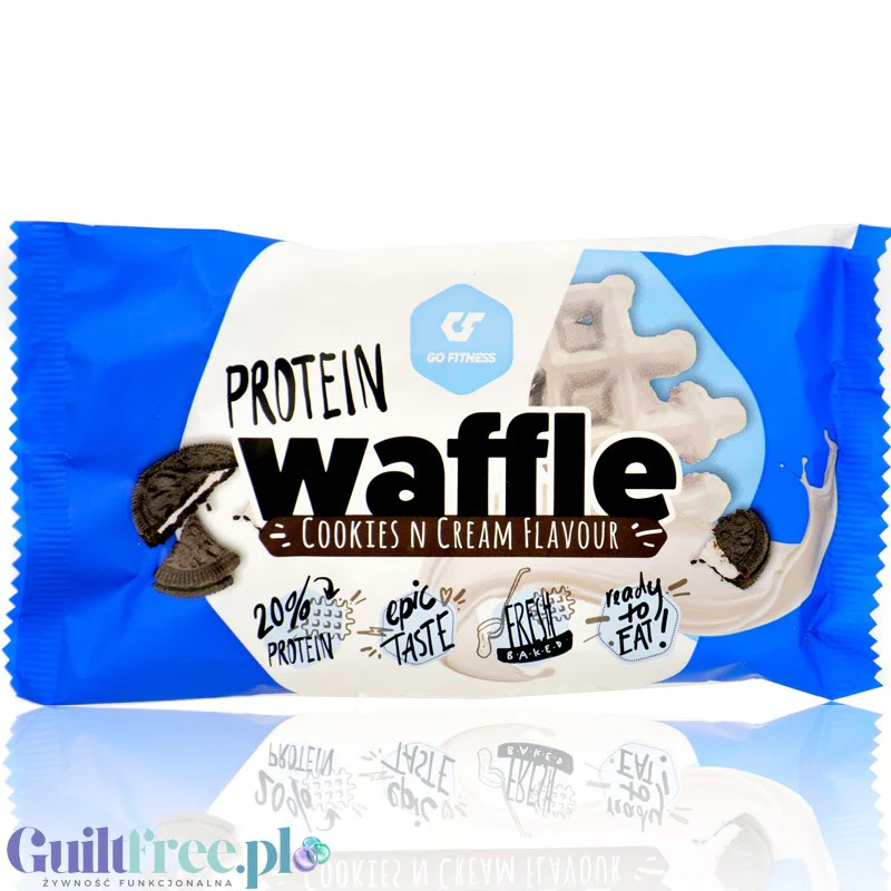 Go Fitness Protein Waffle Cookies N Cream - ciasteczkowy gofr proteinowy 10g białka & 208kcal