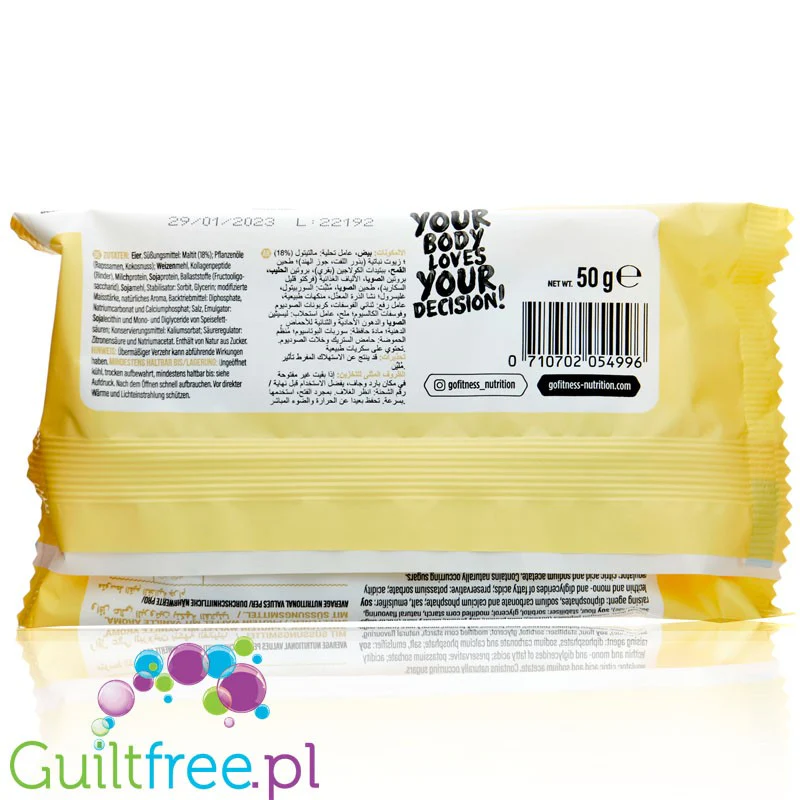 Go Fitness Protein Waffle Vanilla - waniliowy gofr proteinowy 12g białka & 205kcal - Image 3