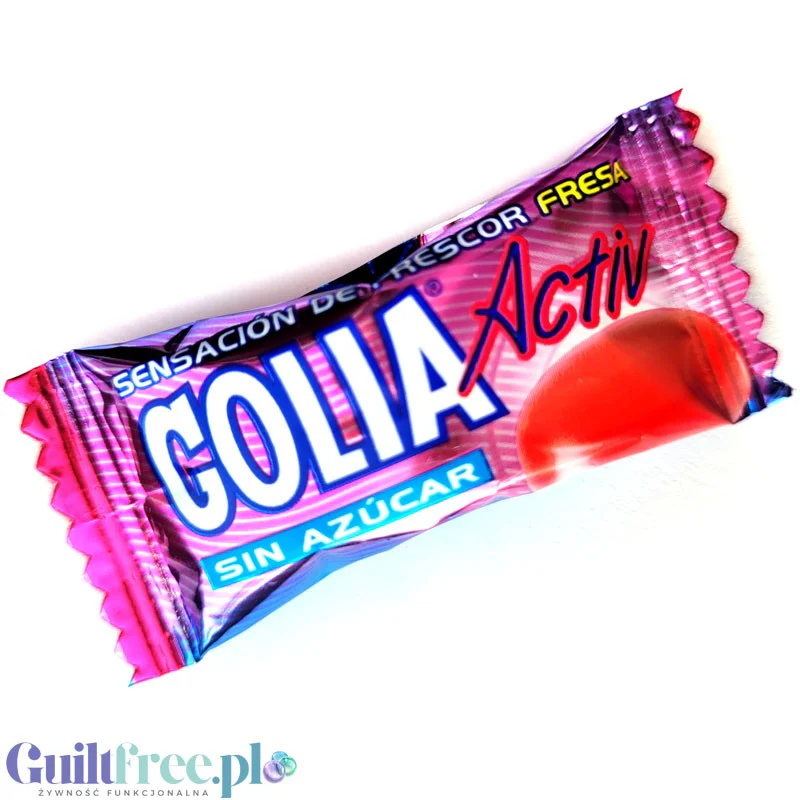 Golia Activ Fresa - cukierek odświeżający oddech o smaku truskawkowym bez cukru
