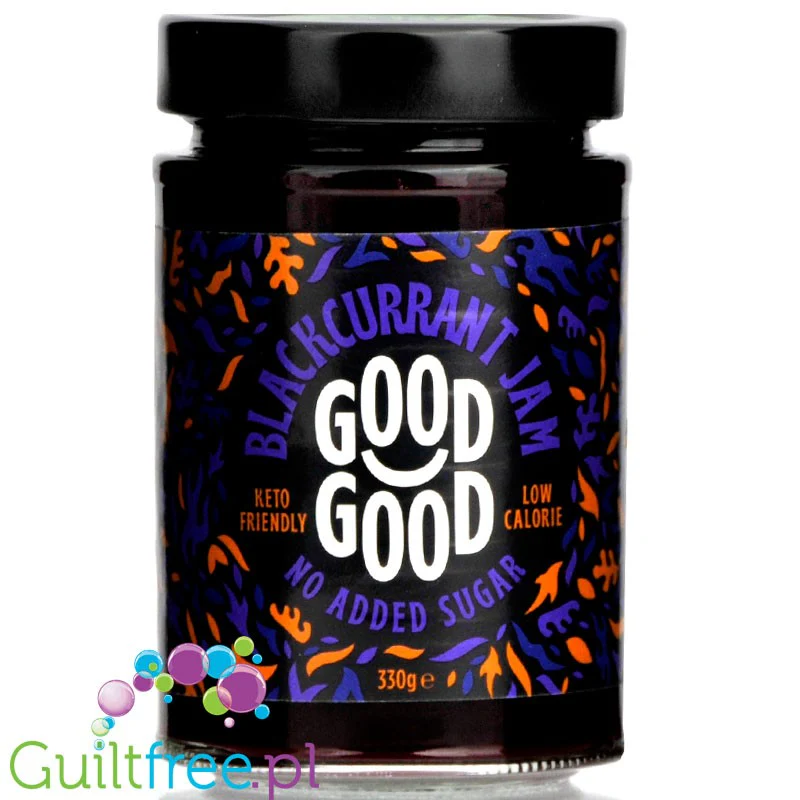 Good Good Keto Blackcurrant - dżem z czarnej porzeczki bez cukru, tylko 36kcal w 100g