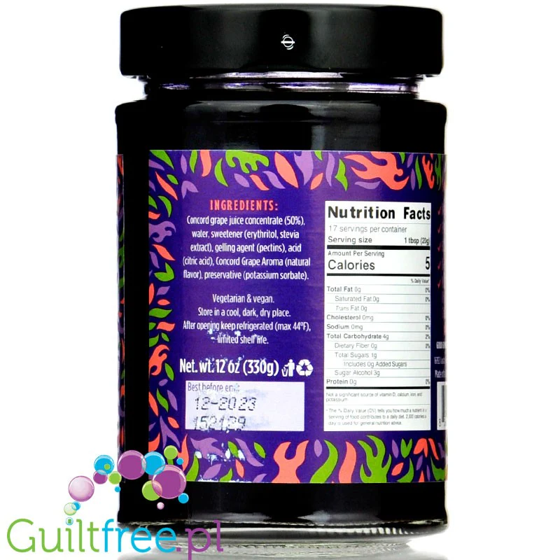 Good Good Keto Concord Grape Jelly - galaretka winogronowa bez cukru, 25kcal w 100g - Image 4