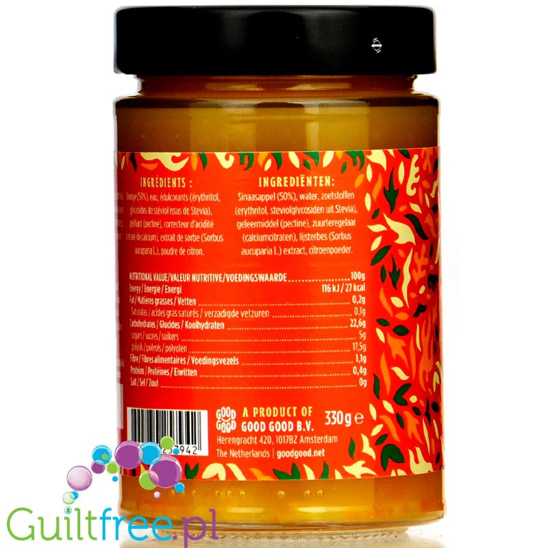 Good Good Keto Orange Marmalade - keto marmolada pomarańczowa bez cukru, 27kcal - Image 2