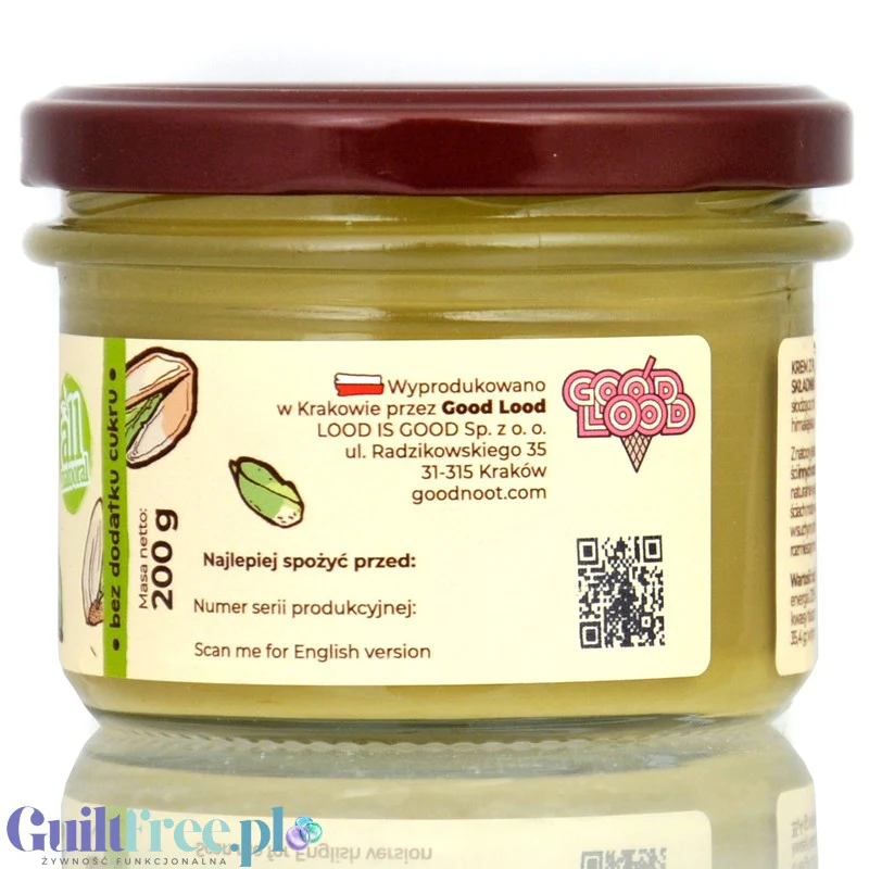 Good Noot Pistachio Cream - wegański rzemieślniczy krem pistacjowy bez cukru 45% pistacji - Image 3