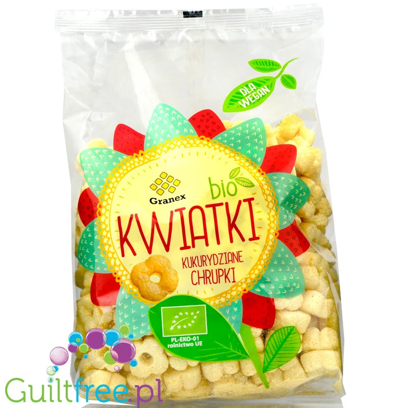 Granex ORGANIC chrupki kukurydziane 40% mniej kcal, Kwiatki