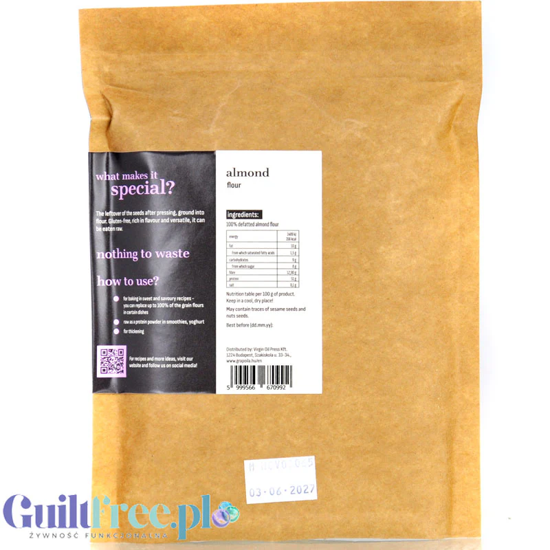 Grapoila Almond - bardzo odtłuszczona mąka migdałowa 45% mniej kalorii - Image 2