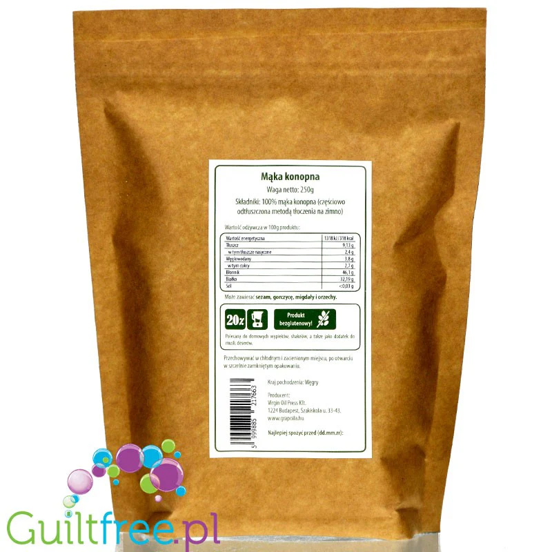 Grapoila Hemp Seed - bardzo odtłuszczona mąka konopna 46% błonnika - Image 2