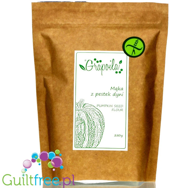 Grapoila Pumpkin Seed - odtłuszczona mąka z pestek dyni, surowa RAW, 61% białka