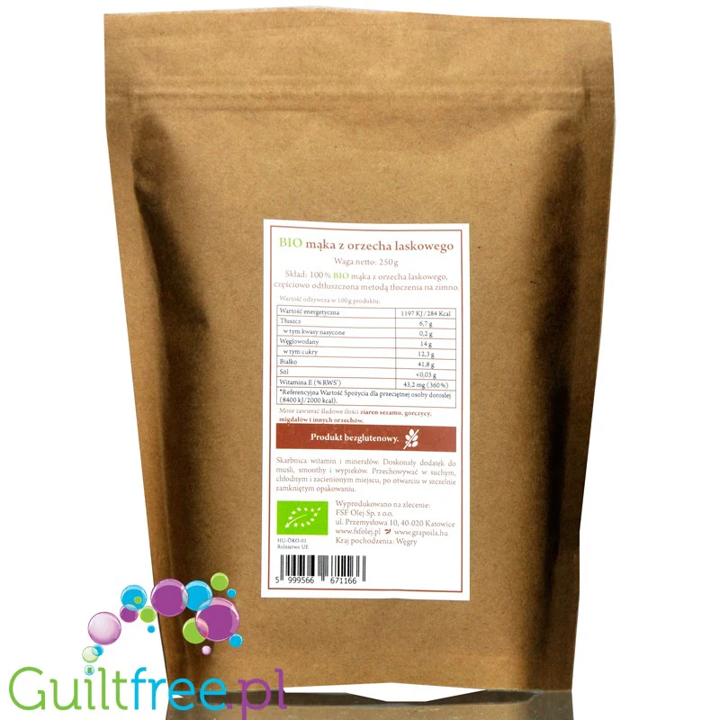 Grapoila Hazelnut - bardzo odtłuszczona mąka laskowa - Image 2