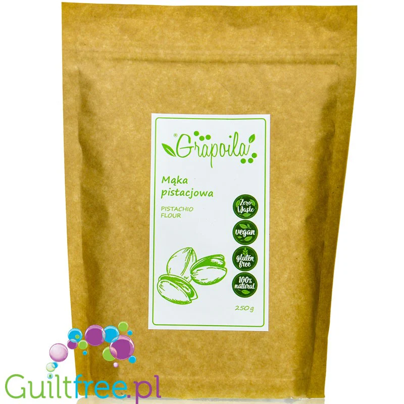 Grapoila Pistachio Flour - odtłuszczona mąka pistacjowa, 33% białka & 35% błonnika
