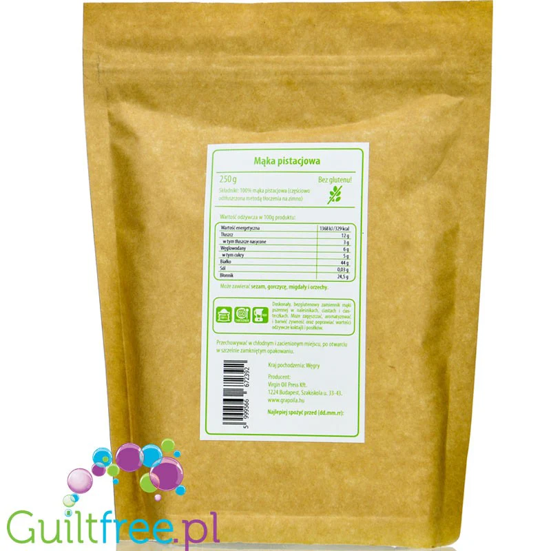 Grapoila Pistachio Flour - odtłuszczona mąka pistacjowa, 33% białka & 35% błonnika - Image 2