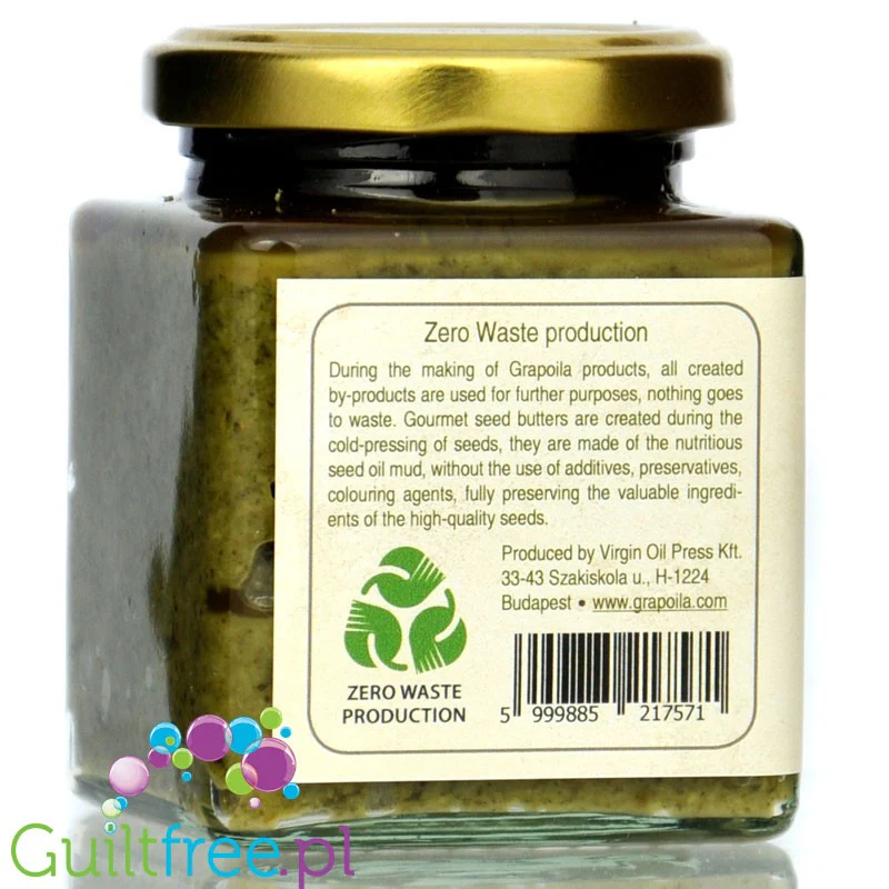 Grapoila Pumpkin Seed Butter Raw - surowa miazga z pestek dyni 100%, pasta dyniowa - Image 3