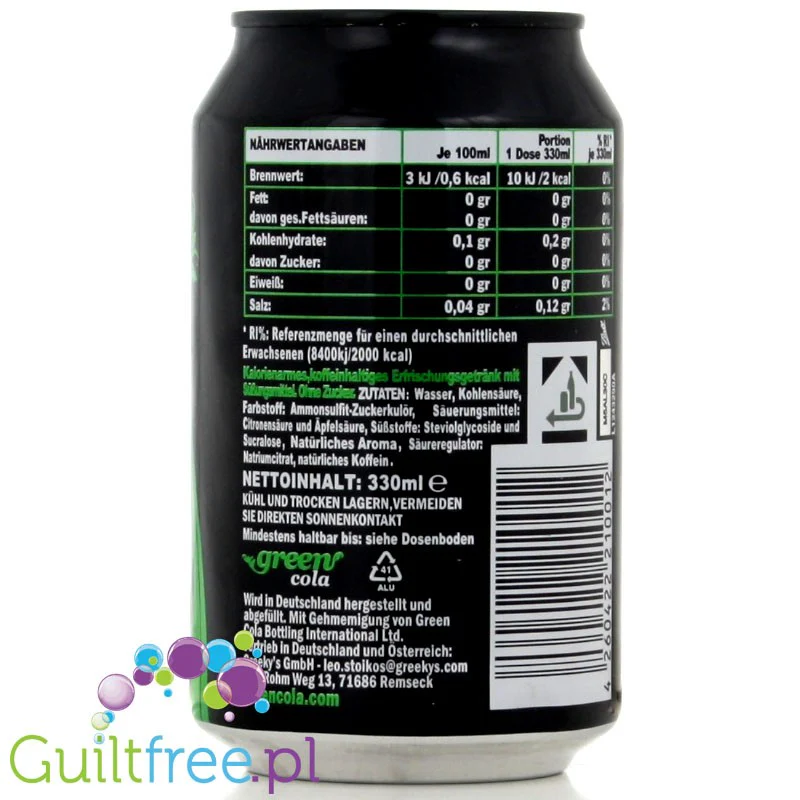 Green Cola słodzona stewią 0kcal - Image 3