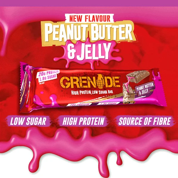 Grenade Carb Killa Peanut Butter & Jelly, baton białkowy 20g białka - Image 2