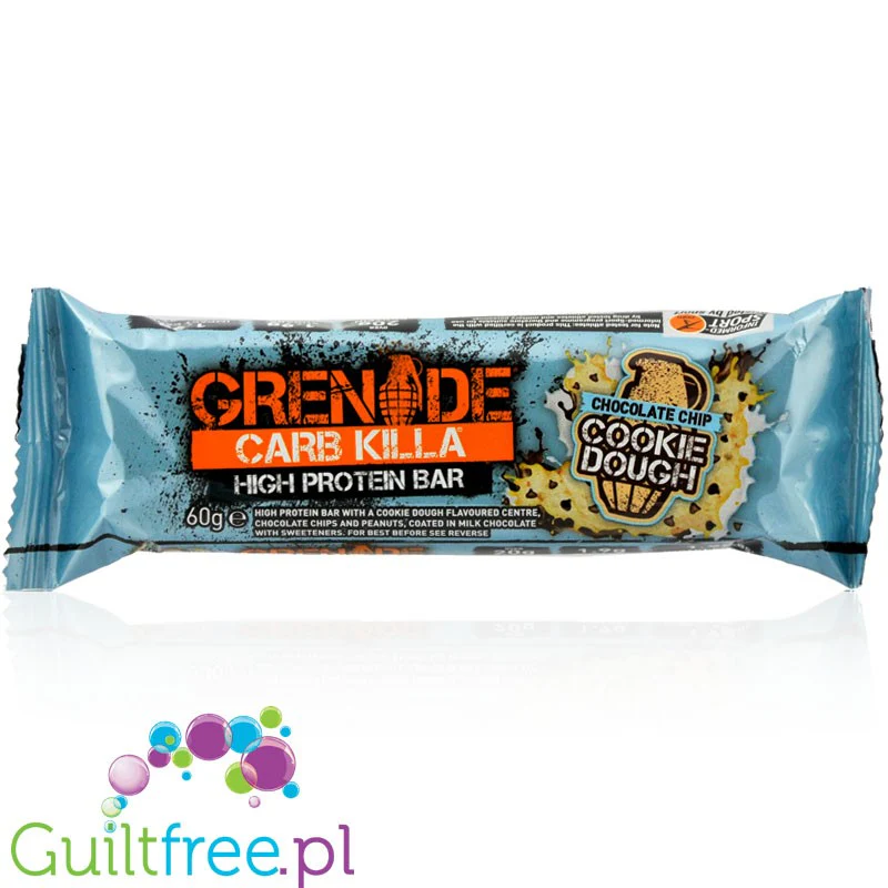 Grenade Carb Killa Cookie Dough, baton białkowy z ksylitolem, Ciasteczka & Czekolada - Image 2