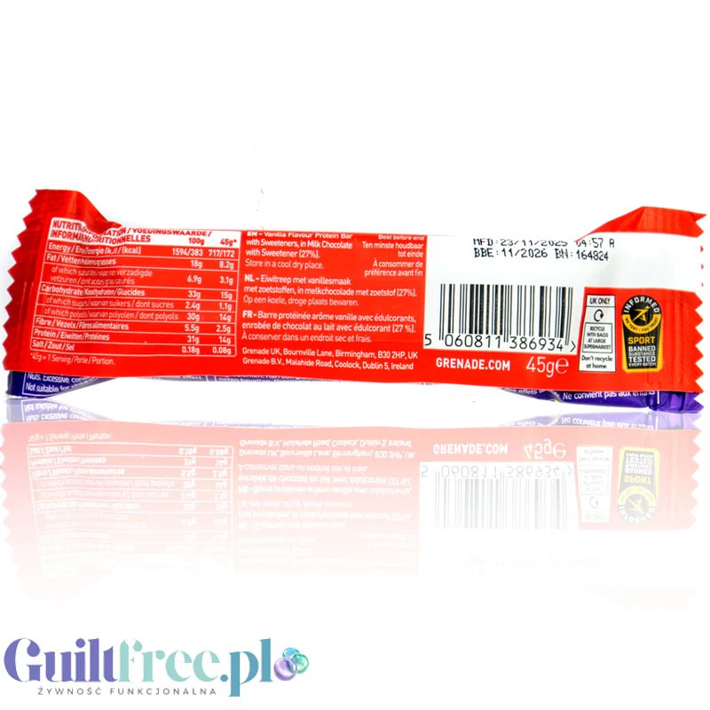 Grenade Soft Core Creme Egg - niezwykle mięciutki baton proteinowy, edycja limitowana UK tylko 172kcal - Image 9
