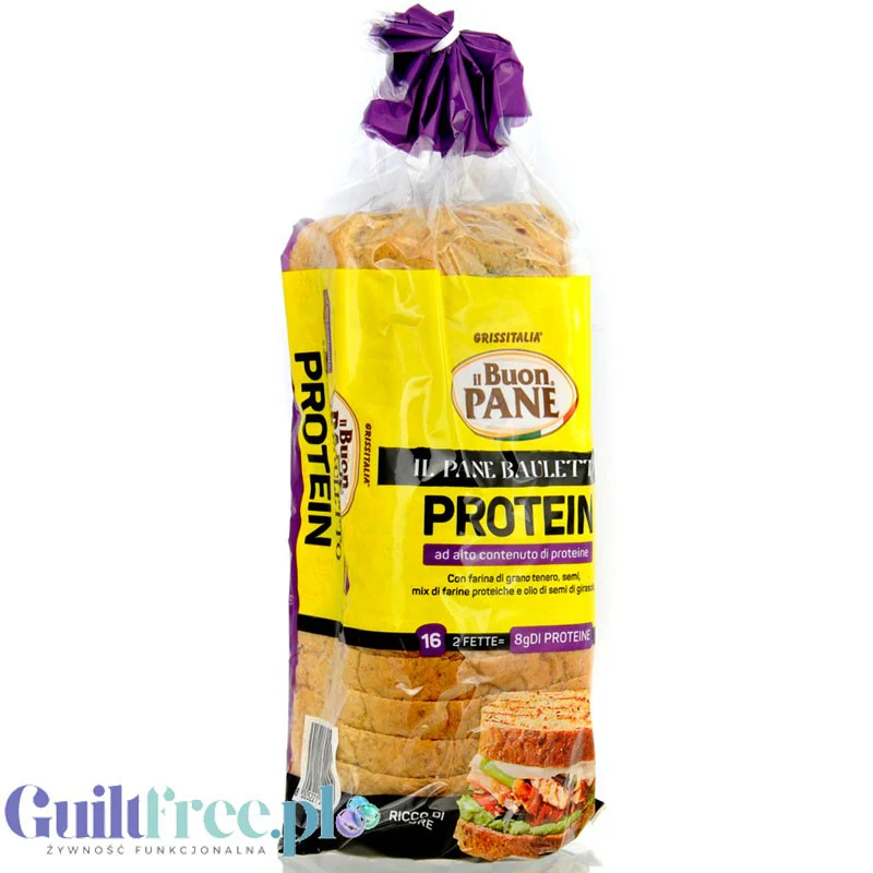 Grissitalia Buon Pane Protein Bread - gotowy keto chleb niskowęglowodanowy w kromkach 15% białka