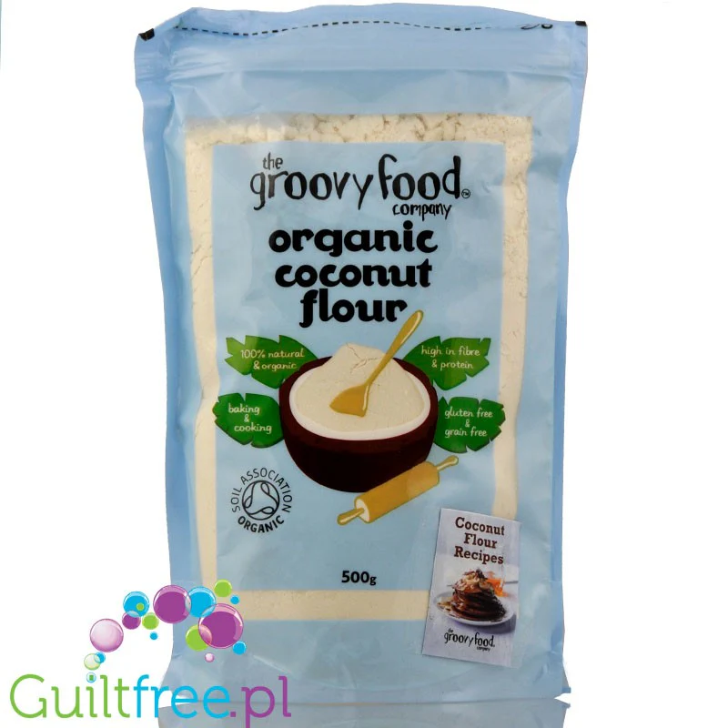 Groovy Food Coconut Flour - organiczna odtłuszczona mąka kokosowa 0,5kg - Image 2