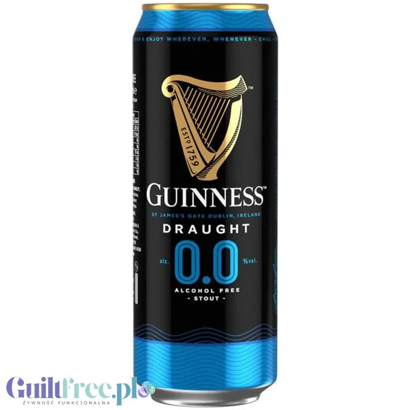 Guinness 0.0% Alcohol Free Draught Stout - ciemne piwo bezalkoholowe import