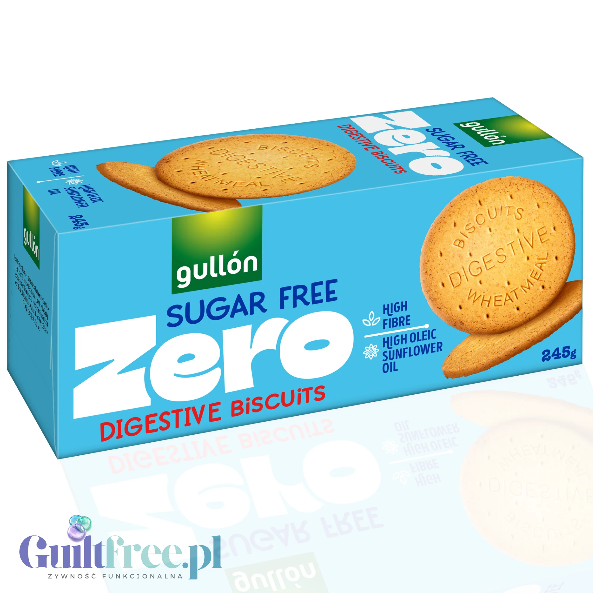 Gullón ZERO Digestive pełnoziarniste herbatniki bez cukru