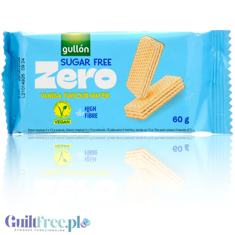 Gullón Zero Wafer Vanilla - wegańskie wafelki bez cukru z kremem waniliowym