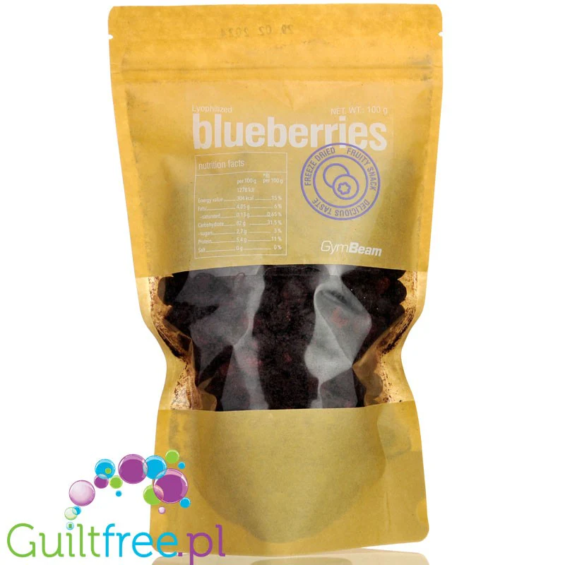 GymBeam Lyophilized Blueberries - liofilizowane jagody bez dodatku cukru 100% owoców